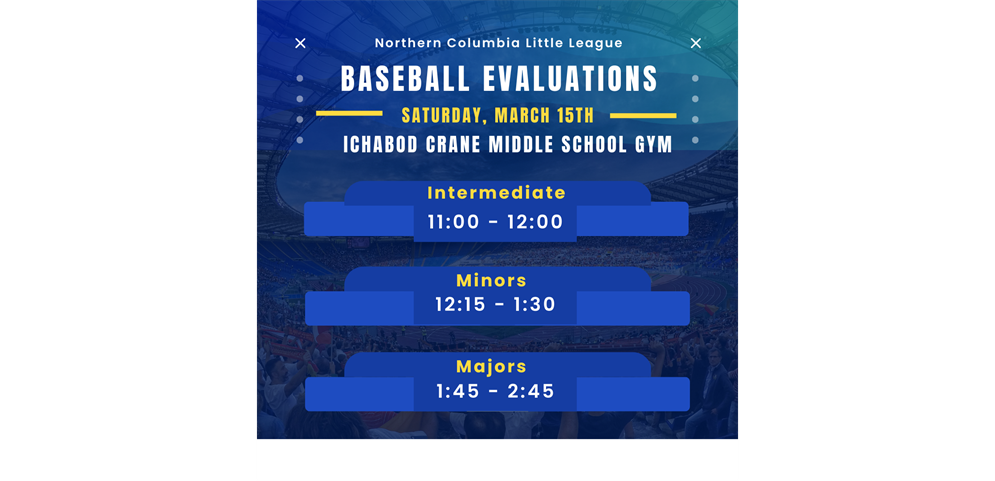 Baseball Evaluations March 15th
