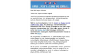 Little League corona virus statement